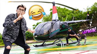 NGAKAK! PRANK 0 GRAVITASI BOCIL NAIK HELIKOPTER SENDIRIAN! SAMPAI NEKAT MINTA DITURUNIN!!!