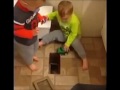 Baby jumps into vent