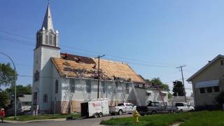 Catholic Church roof reshingling