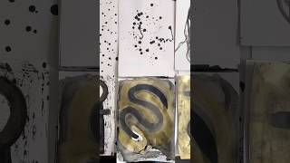 Arte con efecto tinta y oro en papel #art #ideas #abstract #art #painting #artist