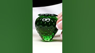 【ASMR】cutting a glass strawberry #ai #asmr #genai #glass