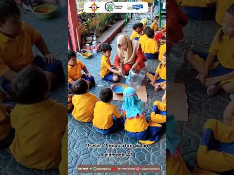 P5 MEMBUAT POT BUNGA DARI GALON BEKAS_KB TK MY CHILDREN #p5 #potbunga #galonbekas