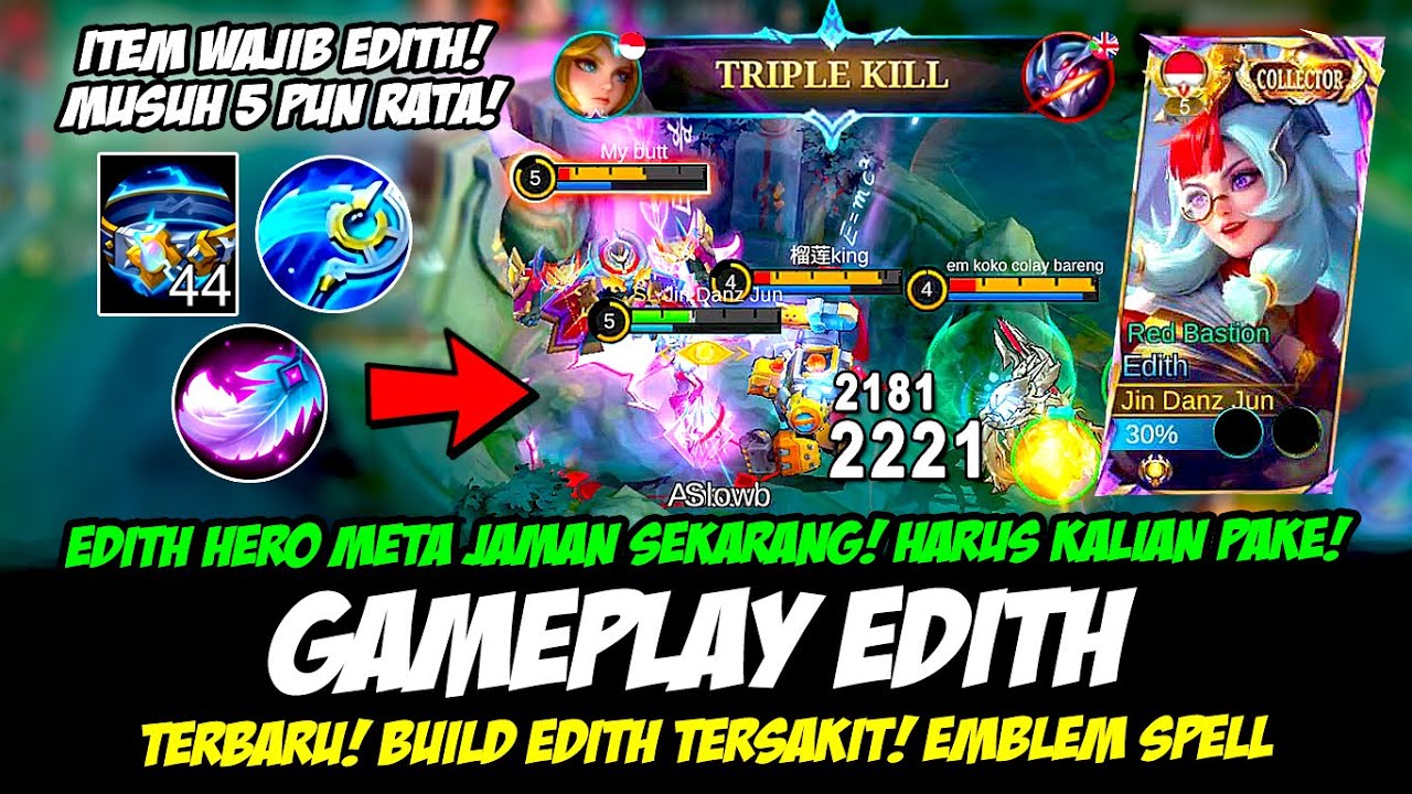 Edith Meta Build EDITH EXP LANE META TERBARU CARA MAIN EDITH TERKUAT 1 VS 5 BUILD EDITH ...