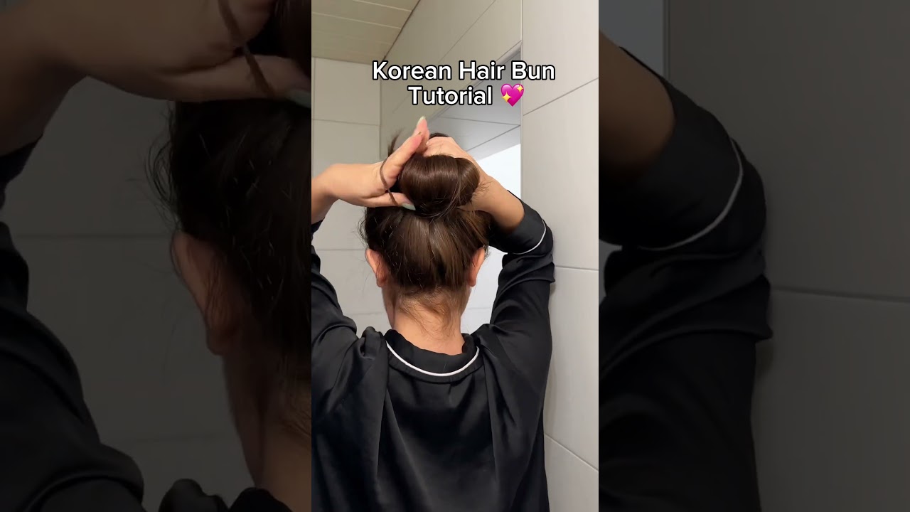 Korean Bun Hairstyle Tutorial ? #shorts #hairstyles #schoolhair #saçmodelleri