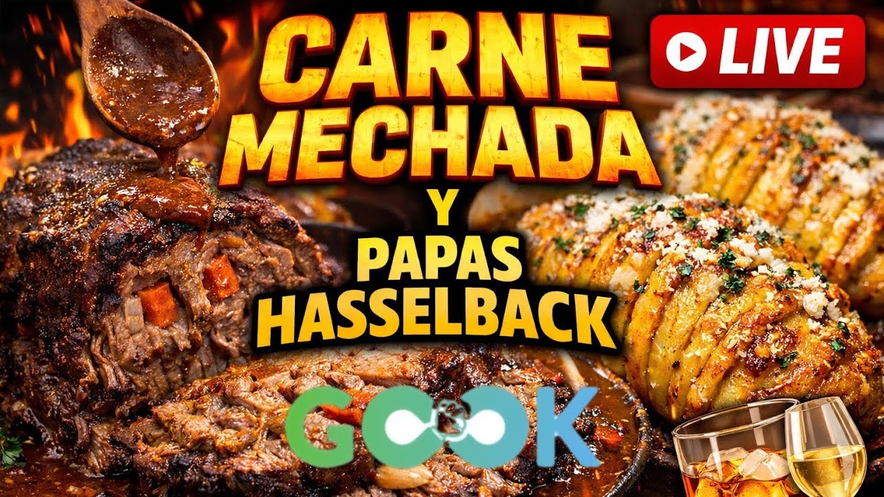 Carne Mechada PERFECTA + Papas Hasselback | Técnica Profesional, Ciencia y Sabor 🔥 LIVE