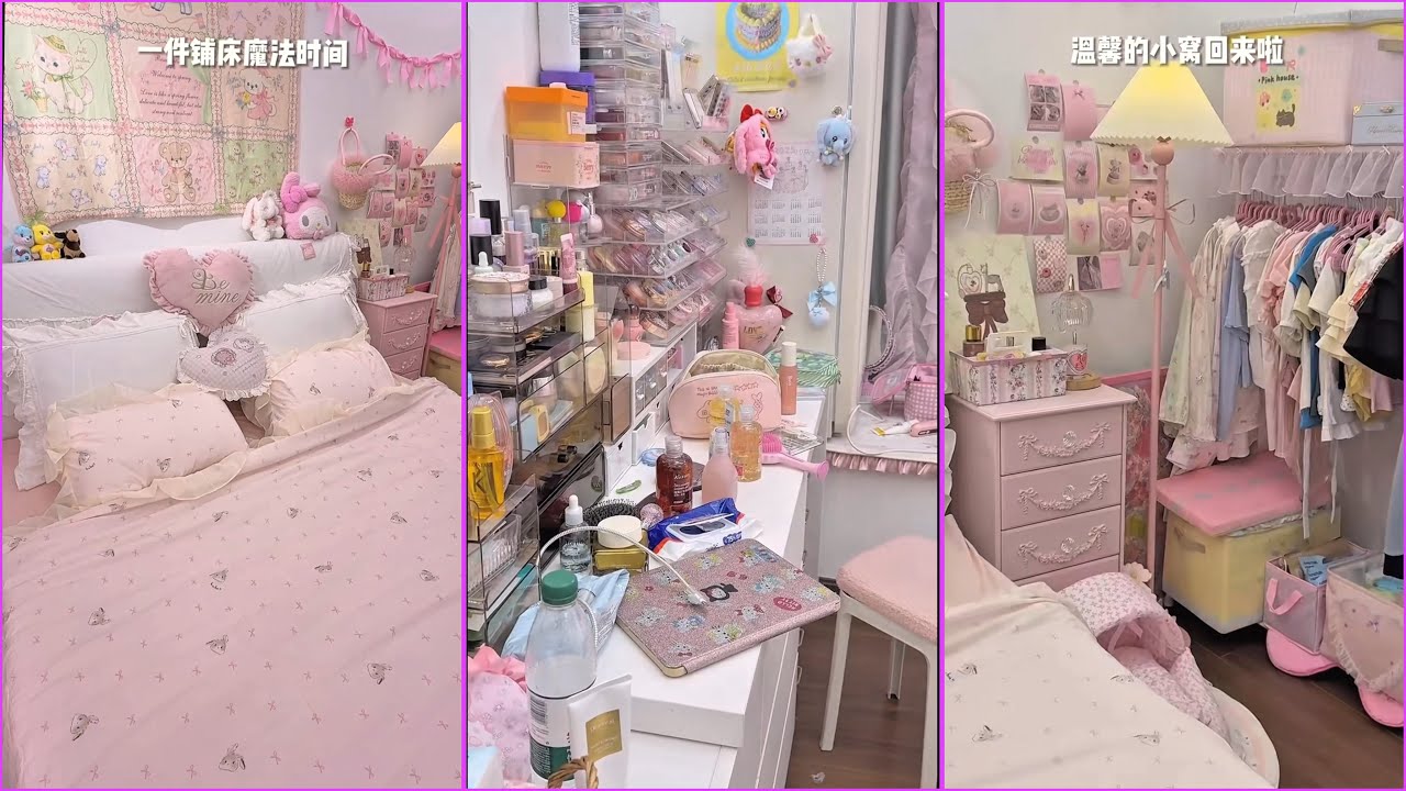 Pink Paradise Cleanup 🎀✨! Bedroom & Vanity Organization 💫 pt.8
