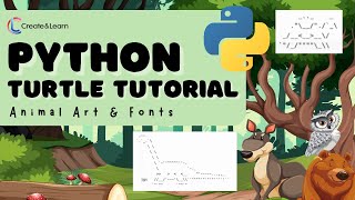 Drawing with Python Turtle Graphics Tutorial - Make Cool Animal Art & Bubble Letters screenshot 5