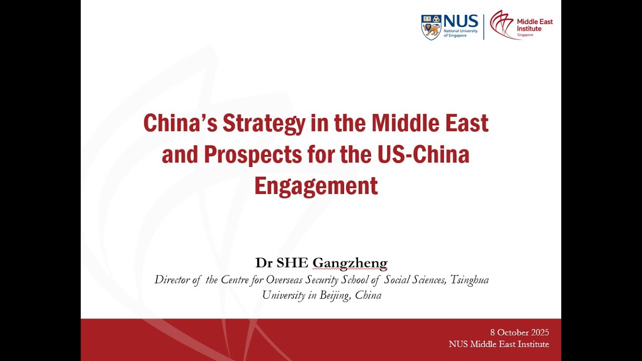 China's Strategy in the Middle East and Prospects for the US China ...