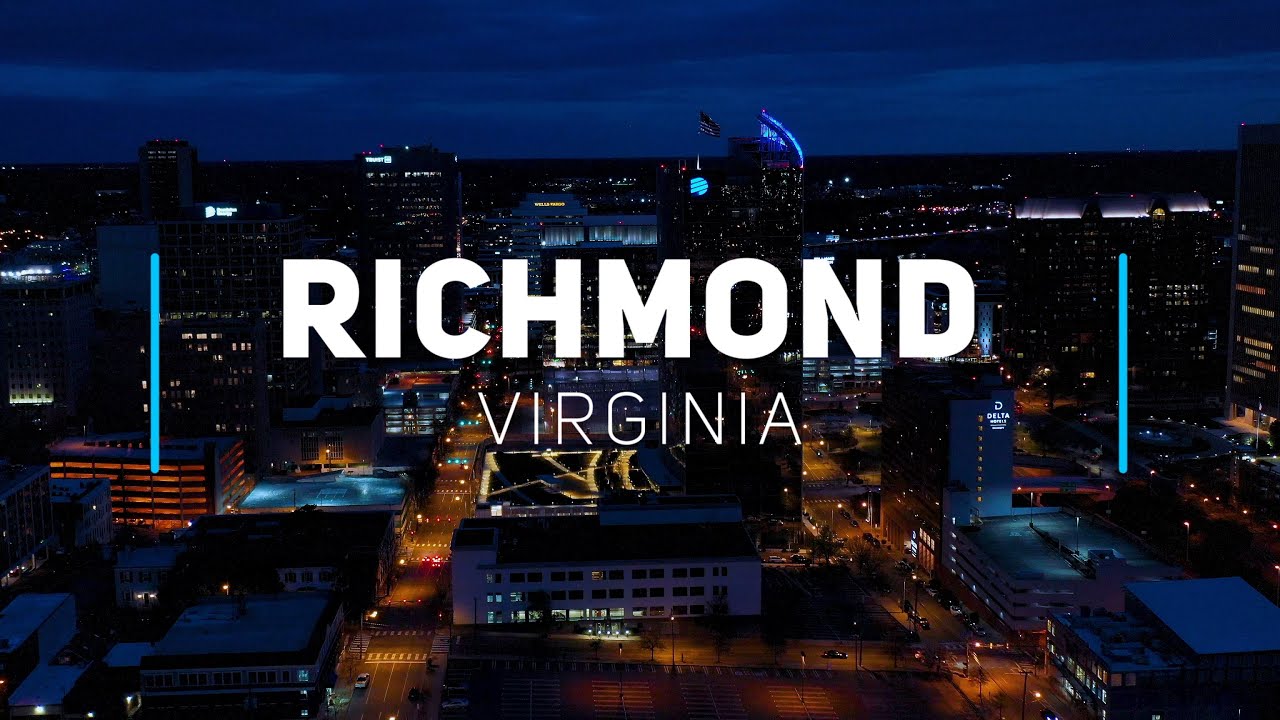 Richmond, Virginia Day and Night 4K drone footage YouTube