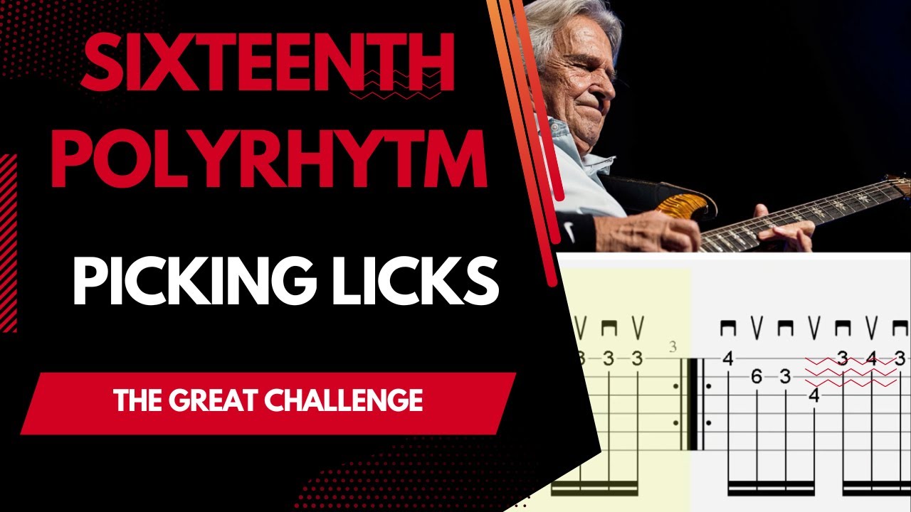 How To Play Fast Picking Fusion Sixteenth Polyrhytm Guitar Licks - Lead ...