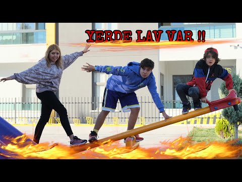 YERDE LAV VAR CHALLENGE !! THE FLOOR İS LAVA CHALLENGE