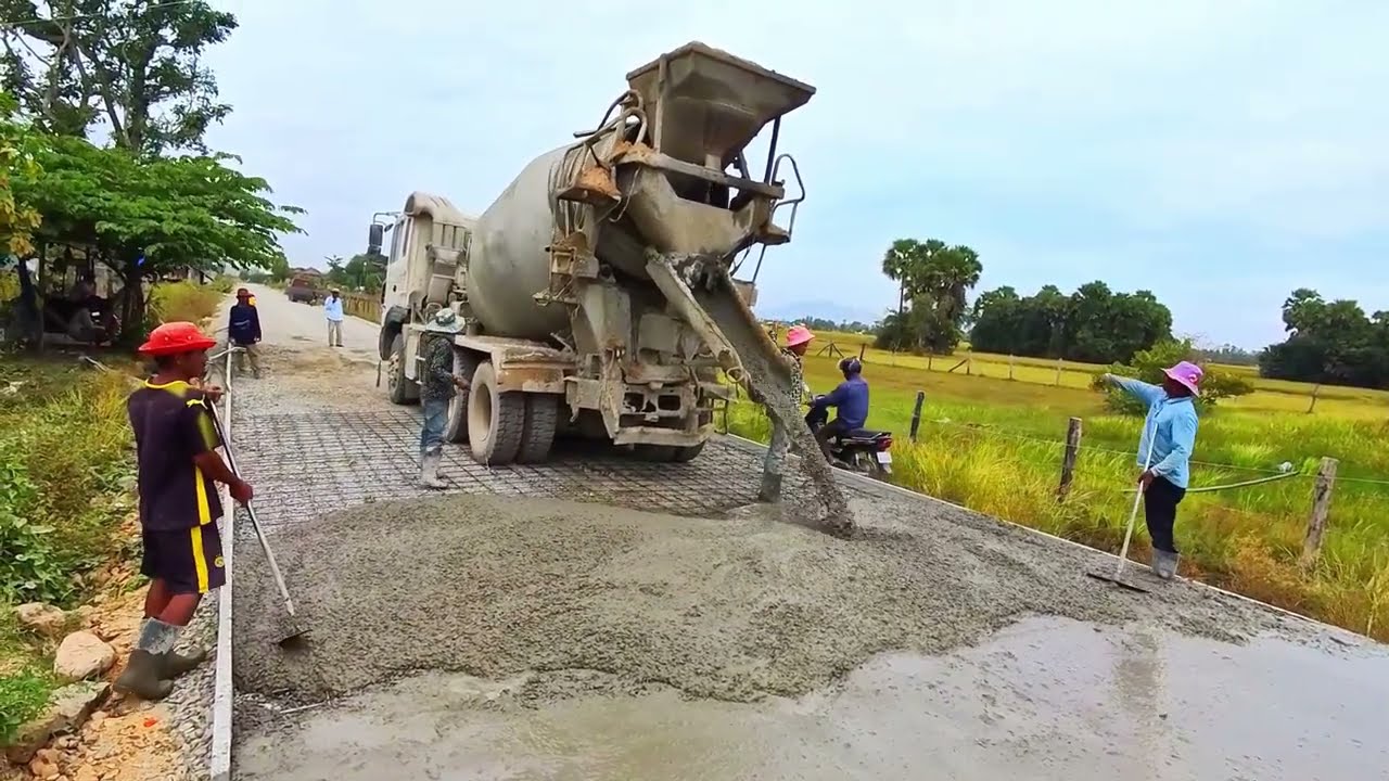 Incredible Concrete Road Building in Countryside | Modern Construction Technology 2025