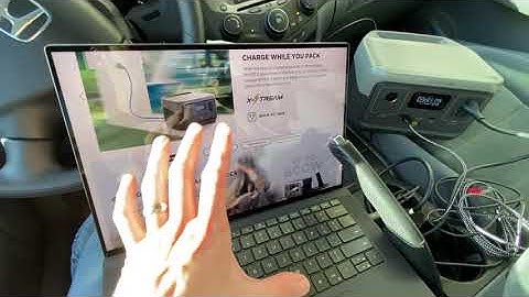 CAR Charging the ECOFLOW RIVER 2 while it is POWERING laptop!