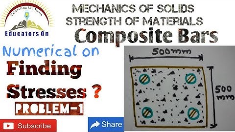 Calculate Stresses in composite bars in strength of materials  | Problem-1 | Mechanics of solids