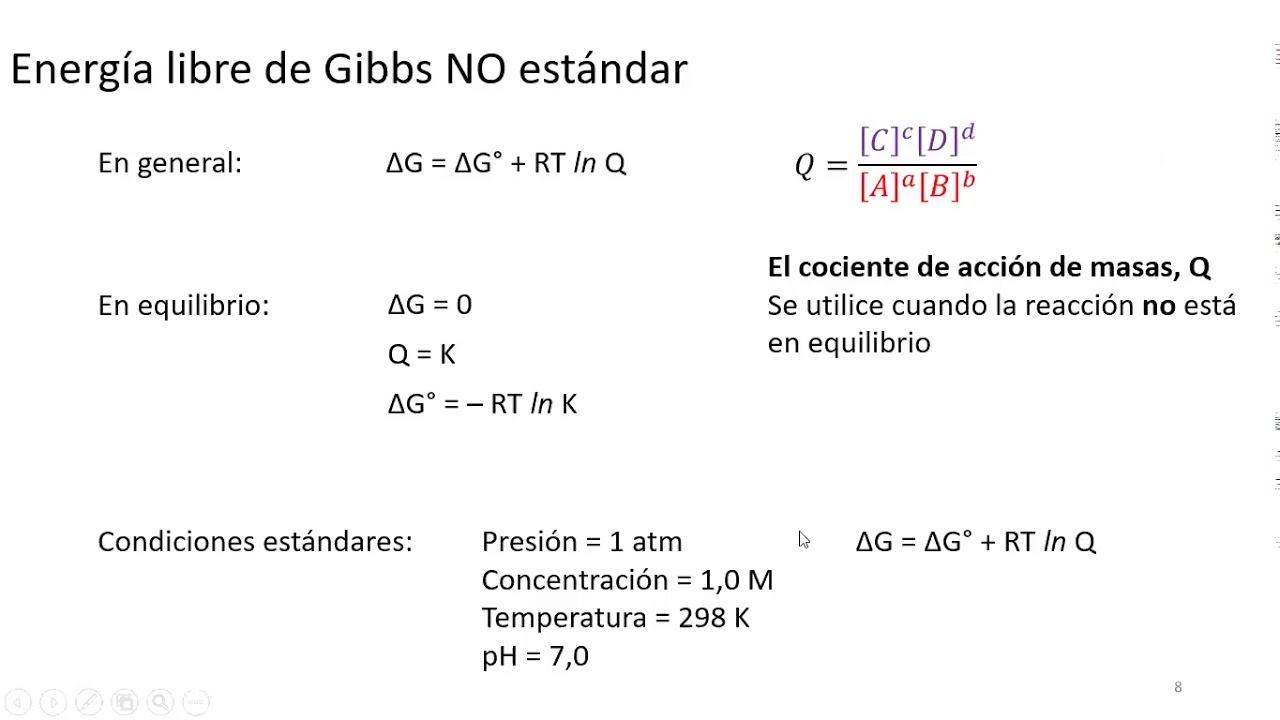 13 4 Energía libre de Gibbs NO estandar YouTube 13 4 Energía libre de Gibbs NO estandar YouTube