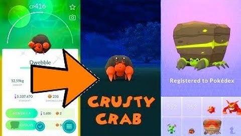 Pokemon Go Shiny Dwebble Catch & Crustle Evolution