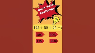 Quick Math Challenge: Can you beat the clock?