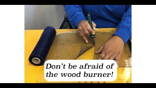 Cutting Wreath Material With A Wood Burner