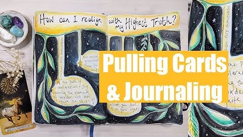 Oracle card readings turned into beautiful Journal Spread | Journal with me