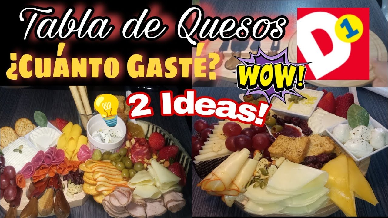 TABLA DE QUESOS D1 👉 CUÁNTO SE GASTA? TE REGALO 2 Ideas💡 DELICIOSAS para fiestas o compartir