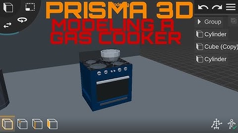 Prisma 3D : Modelling a low poly gas cooker