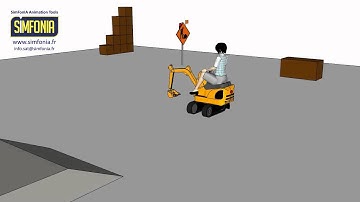 Construction machine - SimFonIA Animation Tools (SketchUp plugin)