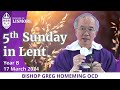 Catholic mass today fifth sunday in lent 17 march 2024 bishop greg homeming lismore australia