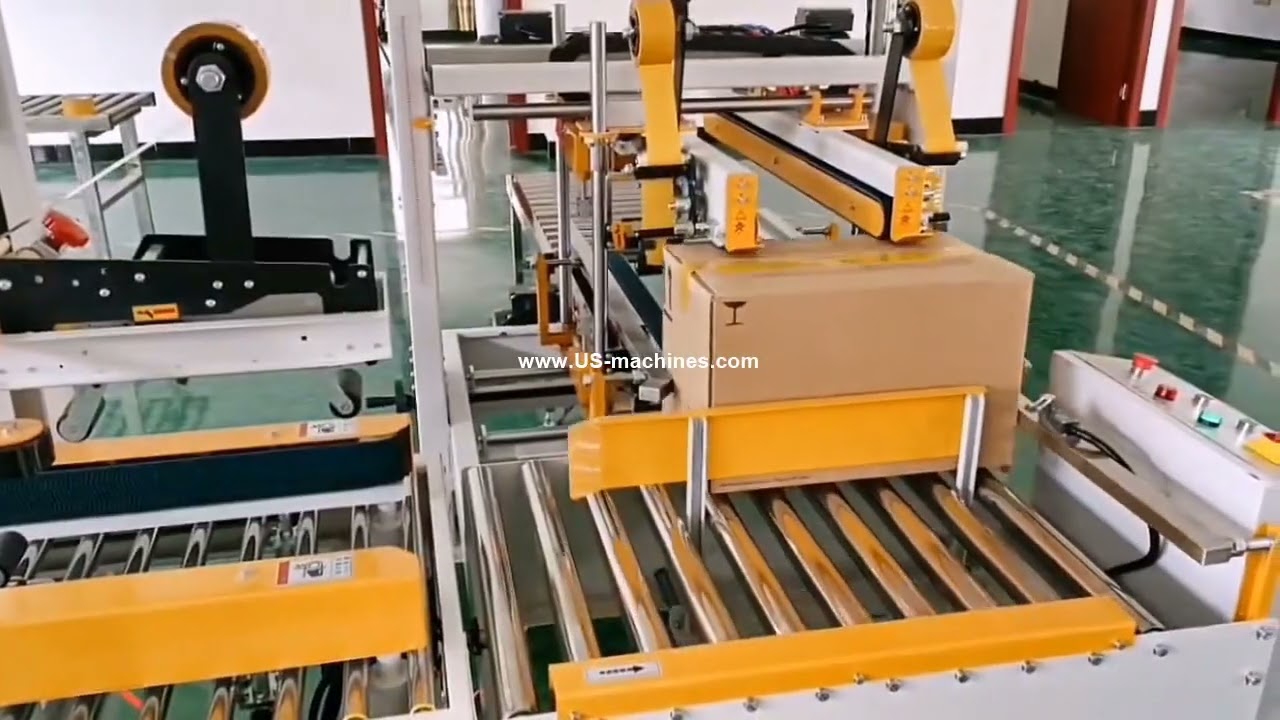 Testing video of automatic H type tape sealing machine for box case carton