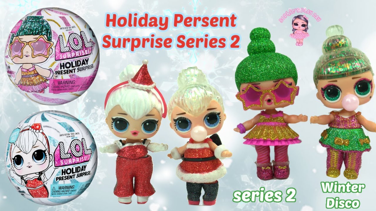 LOL Surprise Holiday Series 2 Unboxing Review Sleigh Babe and Tinsel - YouTube