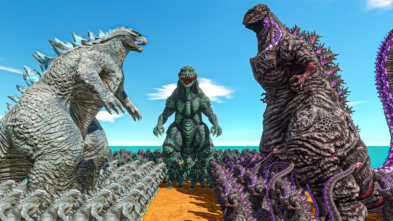 Growing Godzilla 2014 vs Shin Godzilla vs Godzilla 2000 - ARBS