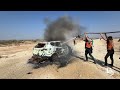 شهيد بقصف إسرائيلي استهدف سيارة على شارع الرشيد جنوب غرب مدينة غزة