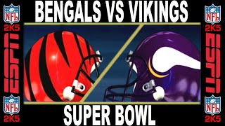 Bengals vs Vikings Super Bowl ESPN NFL 2K5