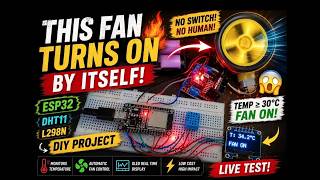 🌡️ This Fan Turns ON Automatically When the Room Gets Hot! #diy #fan #weather