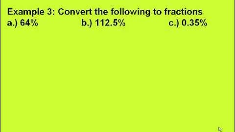 WCLN - Percents Decimals Fractions