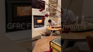 We rebuilt a fireplace from the ground up from demolition to accustom GRC concrete fireplace around.