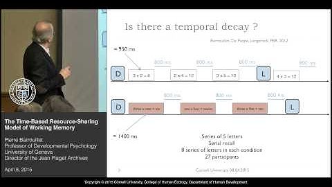 Pierre Barrouillet - The Time-Based Resource Sharing Model of Working Memory
