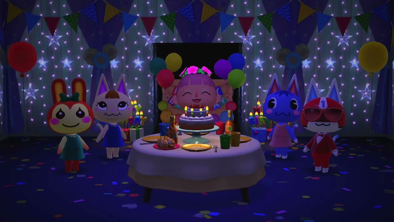 ACNH: @c4ll_m3_cup1d’s birthday party!