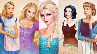 Disney Princess Characters in Real life Paintings & Actresses in Disney Movies | DOLCE Maria CHANNEL