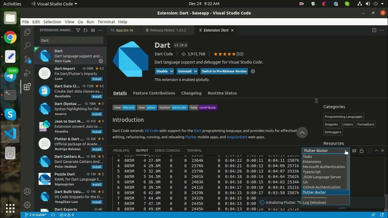 How to install and configure Flutter with VS Code on Linux Server - YouTube