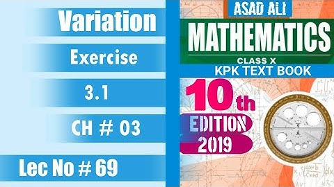 kpk math 10 class exercise  3.1 direct  variation