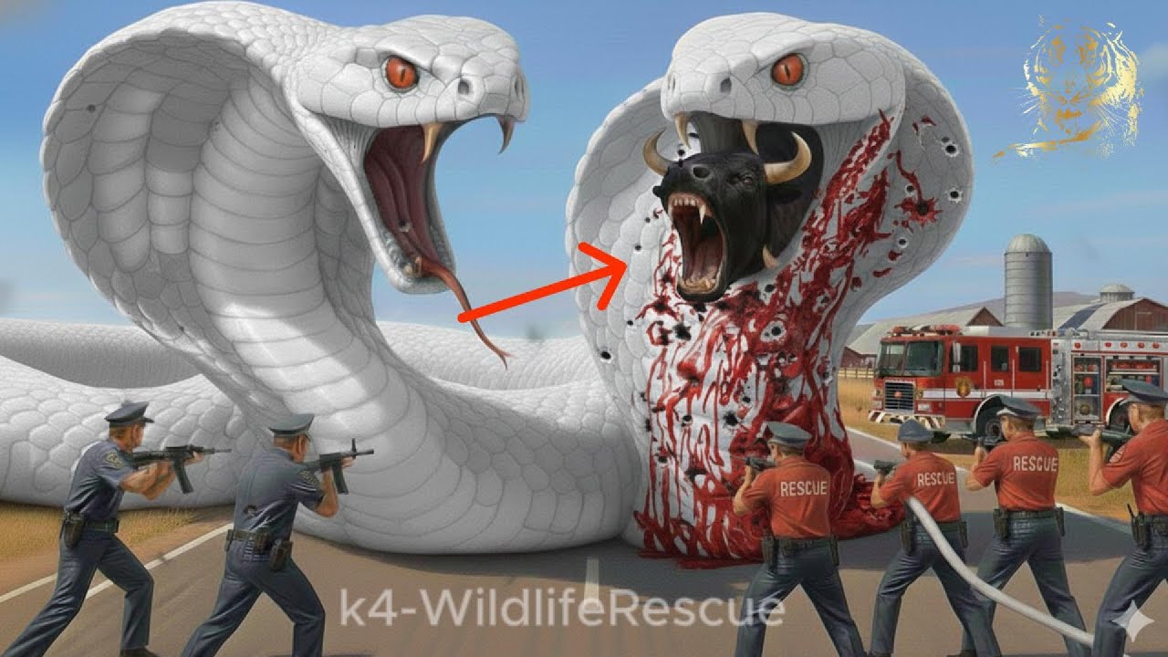 Brave Heroes Battle Two Headed Cobra To Rescue Terrified Gentle Mother Buffalo