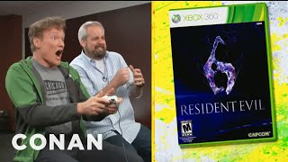 Clueless Gamer: Conan O'Brien Reviews 'Resident Evil 6' | CONAN on TBS