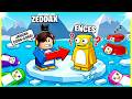 ZEDDAX VS ENCES! SIAPA YANG BERTAHAN DI ATAS ES? 🐧❄️ (Roblox Knockout Indonesia)