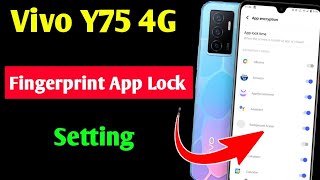Vivo y75 4g app lock fingerprint setting | vivo y75 me app lock kaise lagaye | fingerprint app lock screenshot 1