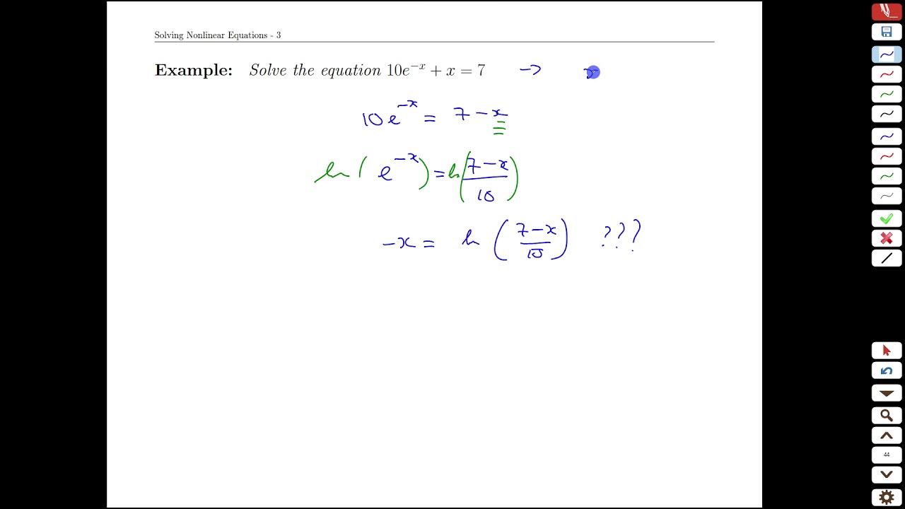 Unit 4-10 Solving Nonlinear Equations - MATH 121 - YouTube