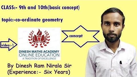 NCERT CO-ORDINATE GEOMETRY  CONCEPT  CLASS  9TH 10TH CBSE ICSE  etc BY DINESH RAM NIRALA SIR IN ENG