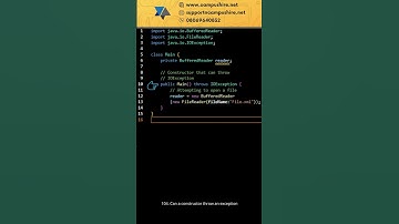 Java IQ #104- Can a constructor throw an Exception ?