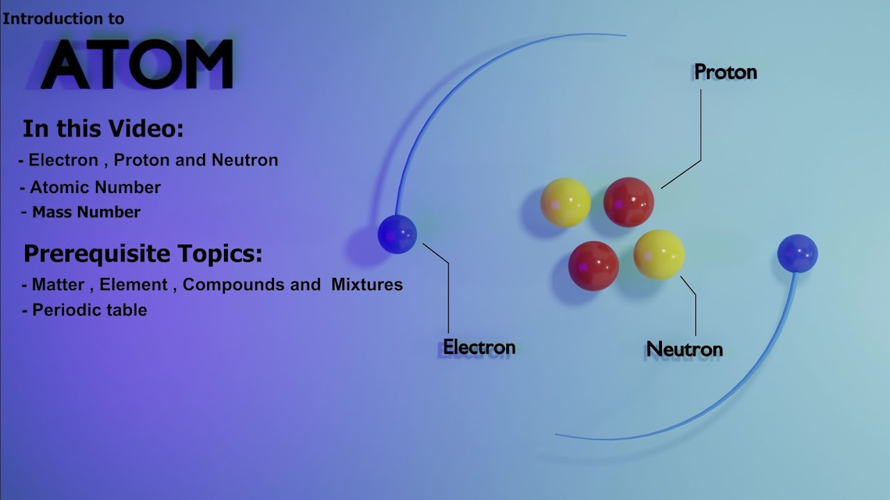 Introduction To Atom || V-01 || Electrons || Protons || Neutrons || Atomic Number || Mass Number
