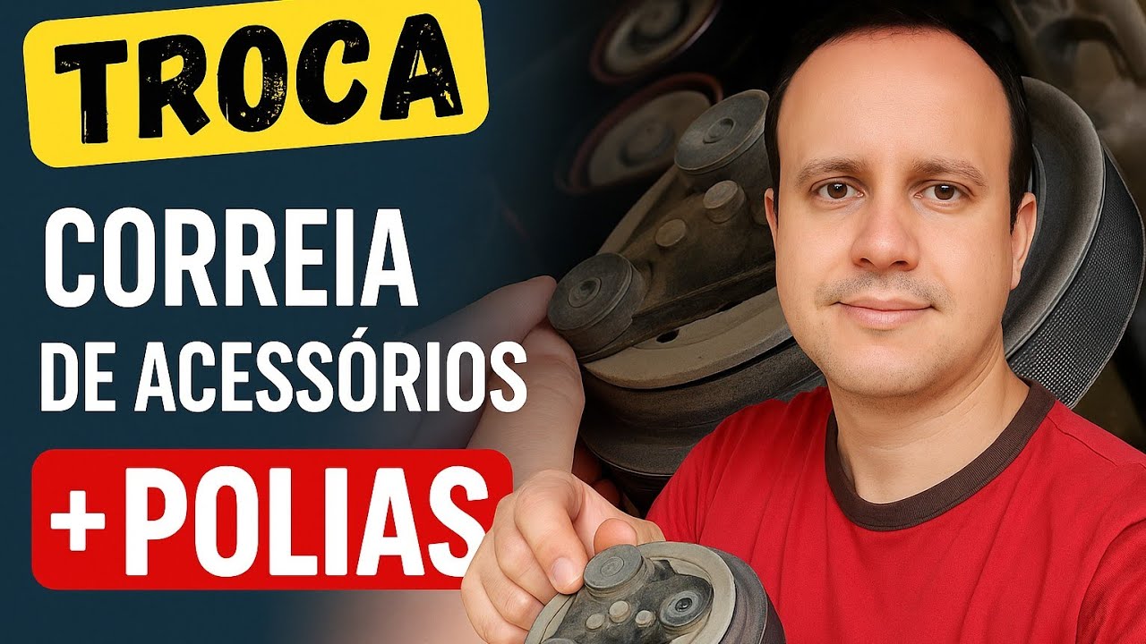 Troca da Correia de Acessórios + Troca das Polias. Fiesta Zetec Rocam.