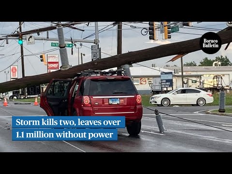 Storm kills two, leaves over 1.1 million without power - YouTube